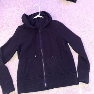 Active Life ribbed zip up hoodie black size LG
